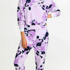 New Balance Purple and Black Tie-Dye Sweater